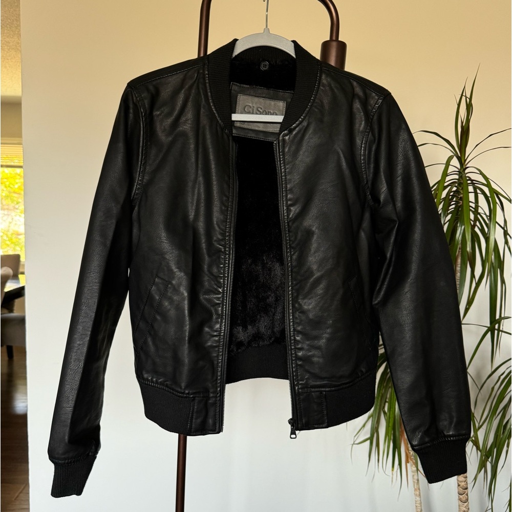 Ci Sono Black Leather Jacket